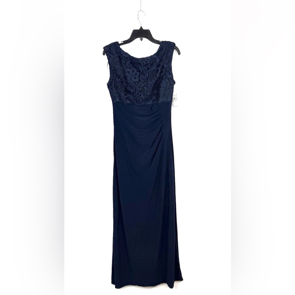 Alex Evening Women’s Blue Short Sleeve Gown Size 10